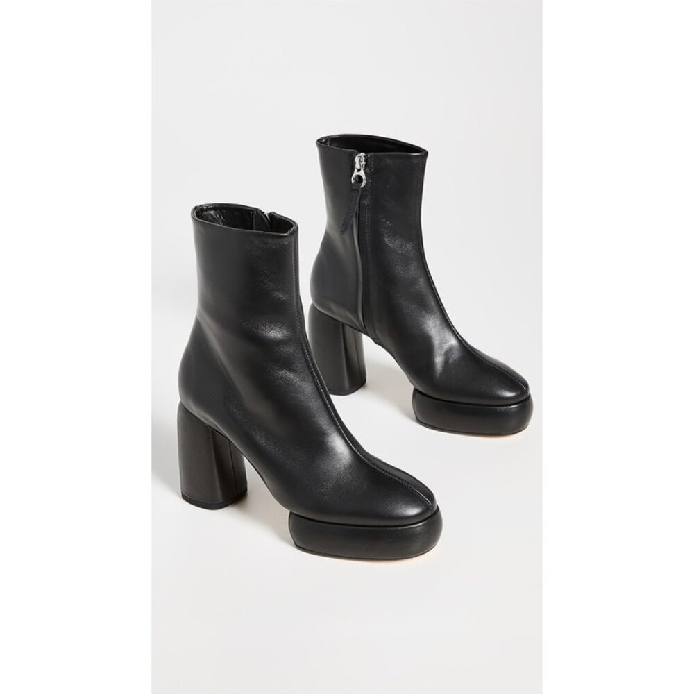 New Aeyde Emmy Boot In Black Leather Sz 38